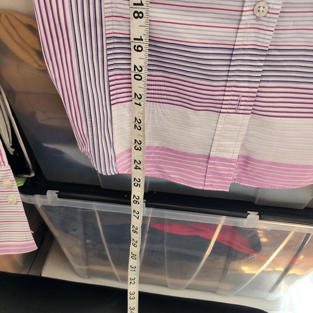 Pink and White Button-Up Shirt - Picture 5 of 8